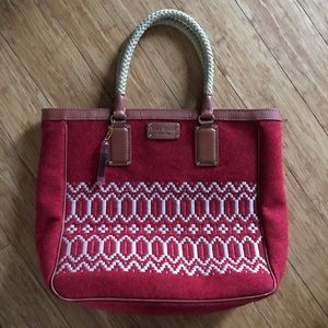 kate spade red tapestry purse shoulder bag